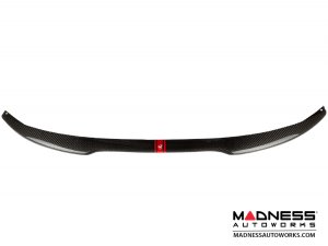 FIAT 500 Front Spoiler - Carbon Fiber - Red Racing Stripe w/ White Scorpion
